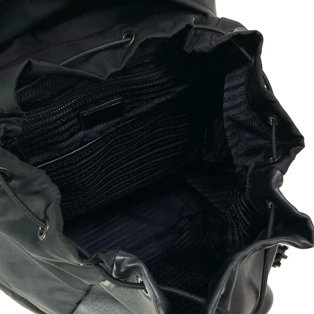 Prada Backpack Leather Nylon